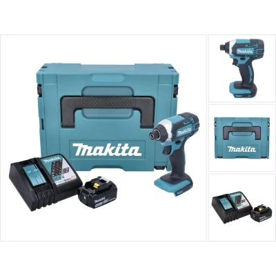 Afbeelding van Makita DTD 152 RM1J 18V Li Ion accu slagmoersleutel in Makpac met 1x 4.0 Ah en snellader