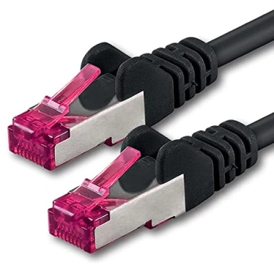 Afbeelding van 5m zwart 1 stuk Ethernet Cable Gigabit LAN Netwerkkabel RJ45 CAT6a (10Gb/s) S FTP CAT 6a Lankabel GHMT gecertificeerd PIMF 500 MHz