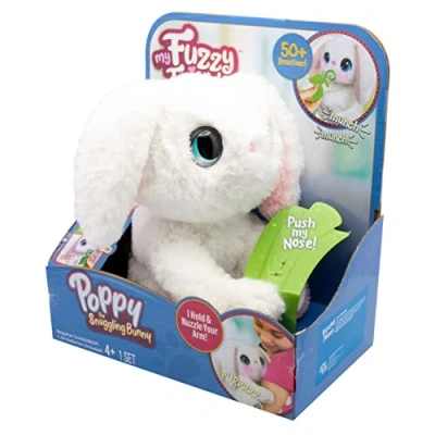 Afbeelding van Joy Toy My Fuzzy Friends interactieve pluche Bunny (haas) in geschenkverpakking 22,7 x 13,5 25,4 cm, meerkleurig