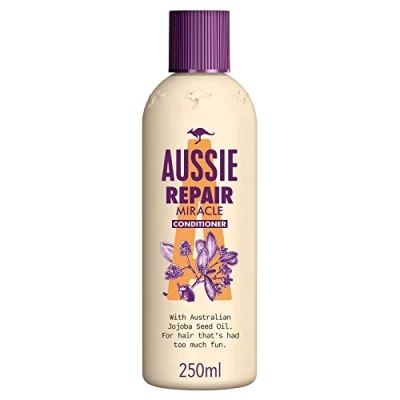 Afbeelding van Aussie Repair Miracle verzorgende spoeling voor beschadigd haar, 250 ml, conditioner, met jojobazaadolie, droge haarconditioner, haarverzorging, droog haar