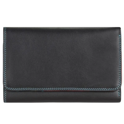Afbeelding van Mywalit Ladies Medium Tri Fold Wallet Outer Zip Purse black/pace
