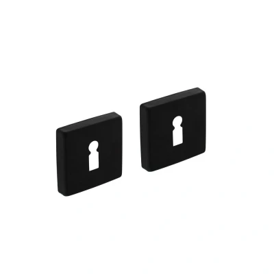 Afbeelding van Intersteel Rozet sleutelgat 50x50x10 mm aluminium zwart (pr)