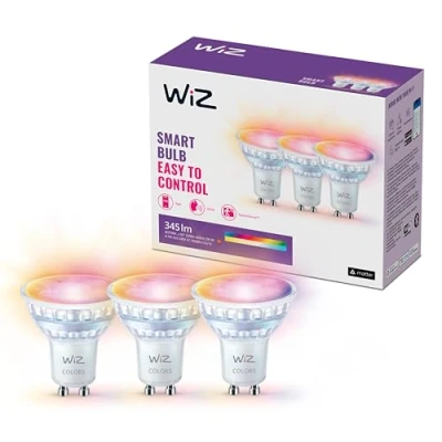 Afbeelding van WiZ Spot 3 pack Slimme LED Verlichting Gekleurd en Wit Licht GU10 50W Wi Fi