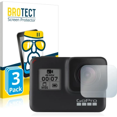 Afbeelding van BROTECT Screenprotector voor GoPro Hero 7 Black (Lens) Folie Beschermfolie Beschermglas transparant (3 Stuks)