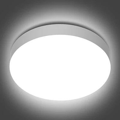 Afbeelding van Genatu Badkamer Verlichting Plafond IP65 Waterdicht, 19W Ronde Verlichting, 126W Equivalent 3,230 lumen 4000K Natuurlijk Wit, Ø20CM, Moderne LED Plafondlamp voor Keuken Toilet Wasruimte