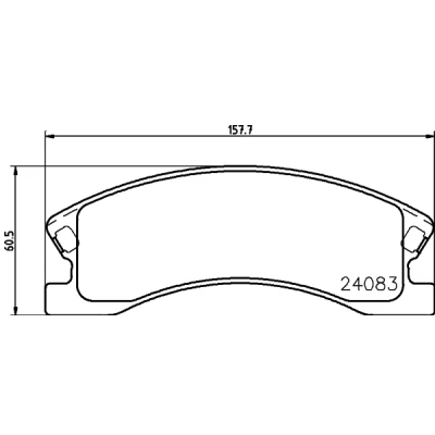 Afbeelding van HELLA 8DB 355 011 541 Remblokkenset Met akoestische slijtagewaarschuwing toebehoren JEEP: Grand Cherokee II (WJ, WG) 4.0 4x4, 4.7 V8 4x4