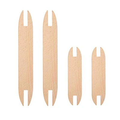 Afbeelding van Smavles Houten Weven Shuttle 4 Stuks Weefgereedschap Stok, Handweefgetouw Stok Set Accessoires Tapijt Gebreid Handwerk Gereedschap
