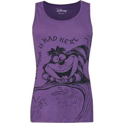 Afbeelding van Alice in Wonderland Grinsekatze Top lila M