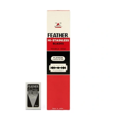 Afbeelding van Feather Double Edge Blades 20 x 5 stuks. Rood