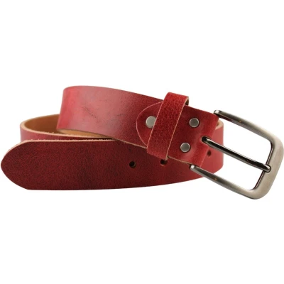 Afbeelding van Fana Belts Leren Riem Rood Lange Dames/Heren Grote Maat Taillemaat 125 Rode