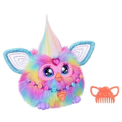 Afbeelding van Furby Tie Dye, 15 modeaccessoires, interactief pluche speelgoed voor meisjes en jongens vanaf 6 jaar, animatronic met spraakactivering