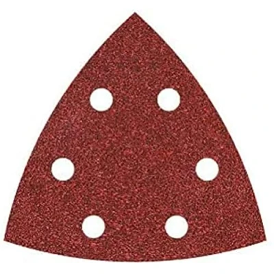 Afbeelding van Wolfcraft 1853100 Deltaschuurpapier Met klittenband, Geperforeerd Korrelgrootte 120 Hoekmaat 95 mm 25 stuk(s)