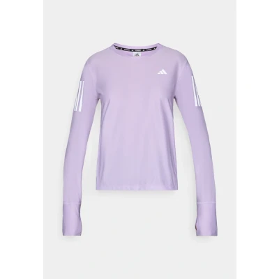 Afbeelding van adidas Dames Own The Run Long Cuff Sleeve Tee, Powder Plum, XS