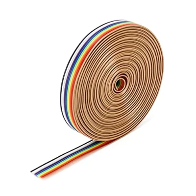 Afbeelding van QWORK lintkabel, verbindingskabel Breadboard kabel 10 pins 1,27 mm pitch voor 2,54 headerconnectoren, 6M