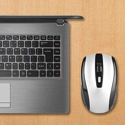 Afbeelding van 6D 2,4 GHz ergonomische draadloze muis, optische met USB ontvanger voor pc laptop