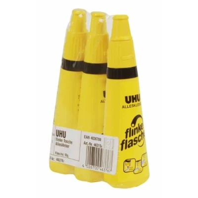 Afbeelding van UHU Alleslijm Flinke fles, bewezen en glasheldere universele lijm in een handige 3 x 90 g