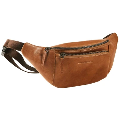 Afbeelding van Maverick Lederen heuptas cognac