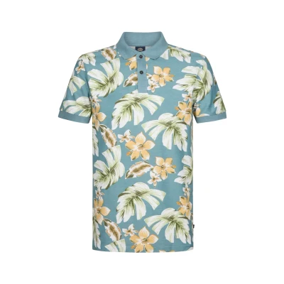 Afbeelding van Petrol Industries Tropical Blueview Poloshirt, Heren, Maat: Small, Ocean