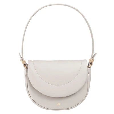 Afbeelding van Du Panarea Borsa a spalla piccola in pelle trapuntata pearl grey