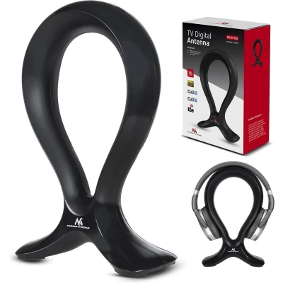 Afbeelding van Indoorantenne 2 in 1 TV antenne binnen + hoofdtelefoonstandaard DVB T2 HEVC 100dBμV