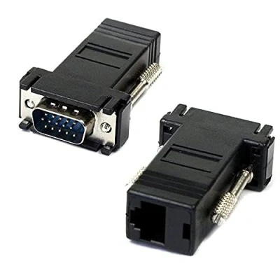 Afbeelding van cablecc, VGA stekker op Ethernet, Lan, Cat5, Cat5e, RJ45 aansluiting, 2 stuks