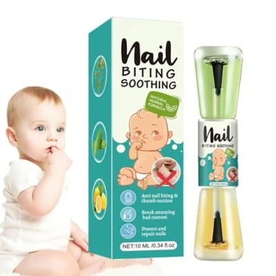 Afbeelding van stop met nagelbijten voor kinderen en volwassenen, de afschrikkende nagellakbehandeling, bitter nagelwater, natuurlijke nagellak tegen nagelbijten, voorkomt duimzuigen