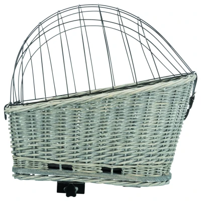 Afbeelding van Trixie Fietsmand Bagagedrager Met Rooster Grijs 55X35X49 CM