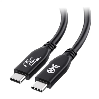 Afbeelding van Cable Matters USB IF gecertificeerde USB4 kabel 1m, compatibel met Thunderbolt 4, Thunderbold 3 en C; 4 40Gbps data, 8K video ondersteuning, 100W opladen