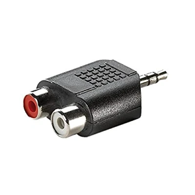 Afbeelding van Value 11.99.4441 Jackplug Audio Adapter [1x male 3,5 mm 2x Cinch koppeling] 23.50 m Zwart