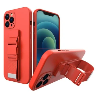 Afbeelding van Touwkoffer gelkoffer met sleutelkoord ketting handtaskoord Xiaomi Redmi Note 10 / 10S rood