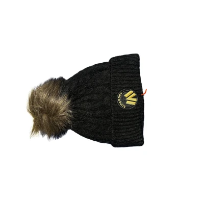 Afbeelding van Superdry Vrouwen Luxe Gebreide Beanie met Kabelpatroon Zwart Grootte: 1SIZE