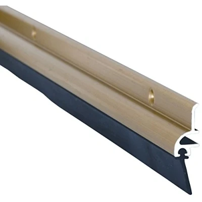 Afbeelding van Stormguard 03SR0210914G deurafdichting met rubberen onderkant, gouden effect, 914 mm