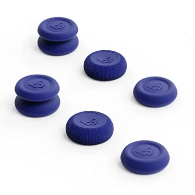 Afbeelding van Skull &amp; Co. Skin, CQC and FPS Thumb Grip Set Joystick Cap Analog Stick for Nintendo Switch Pro Controller PS5 / PS4 Slim/Pro Neon Blue, 3Pairs(6pcs)