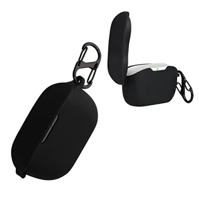 Afbeelding van kwmobile Hoes geschikt voor JBL WAVE BUDS Siliconen cover oordopjes in zwart