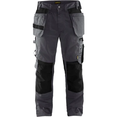 Afbeelding van Blaklader Werkbroek met spijkerzakken 1555 1860 Medium Grijs/Zwart C152