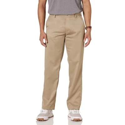 Afbeelding van Amazon Essentials Klassieke pasvorm stretch golfbroek voor heren (verkrijgbaar in groot en lang), kaki bruin, 32W/33L