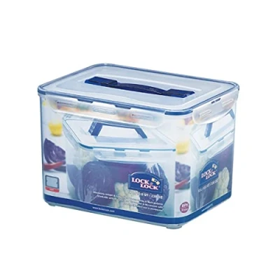 Afbeelding van Lock&amp;Lock Vershouddoos Bewaardoos Voorraaddoos Opbergdoos Opbergbox Met deksel handgreep Luchtdicht Groot 10 liter Transparant LocknLock