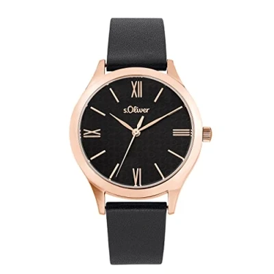 Afbeelding van s.Oliver Quarz Horloge, Dames, Maat: 18, Schwarz