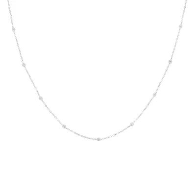 Afbeelding van OOZOO Jewellery zilverkleurige ketting met bolletjes SN 2000