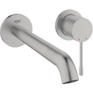 Afbeelding van Grohe Essence wandopb.dl wastafelmengkraan L supersteel