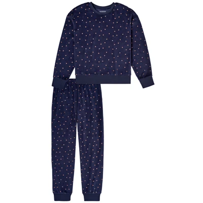 Afbeelding van Schiesser meisjes pyjamaset, Nachtblauw 181979, 152