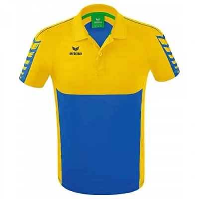 Afbeelding van Six Wings polo new royal/geel / XL