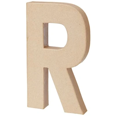 Afbeelding van Creotime papier mâché letter R 20,5 cm
