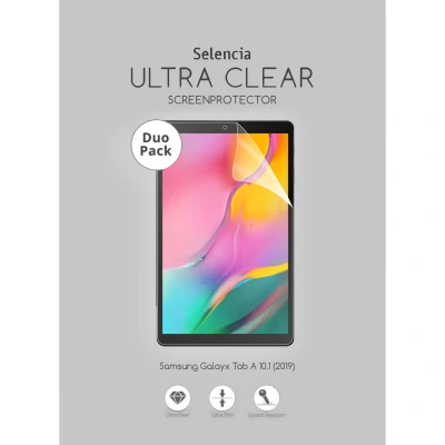 Afbeelding van 2 Pack Screenprotectors Samsung Galaxy Tab A 10.1 (2019): Selencia Duo Ultra Clear tablet Folie (plastic)