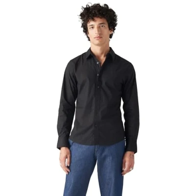 Afbeelding van Levi&#039;s Battery SLIM Overhemd Dean stripe estate, Heren, Maat: XS, estate