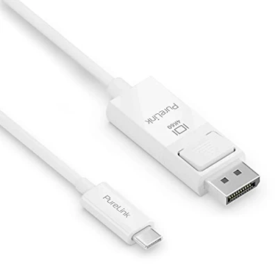 Afbeelding van PureLink USB C naar DisplayPort kabel, 4K Ultra HD 60Hz, vergulde stekkercontacten, 1,50m, wit