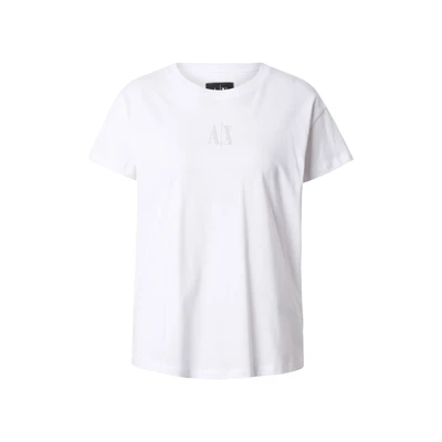 Afbeelding van Armani Exchange Dames Icon Project, Glanzend Logo T shirt, Wit, XL