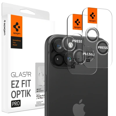 Afbeelding van Spigen Optik Pro iPhone 15/15 Plus Camera Lens Protector Glas (2 Pack)