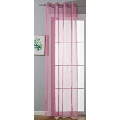 Afbeelding van Oogje gordijn transparant »Uni« HxB 145x140 cm roze stores oogjes loodbandafsluiting woonkamer, 20332 cn