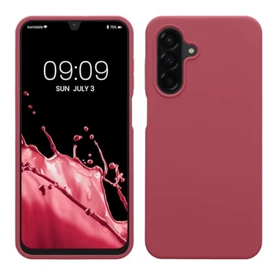 Afbeelding van kwmobile telefoonhoesje geschikt voor Samsung Galaxy A26 5G Hoesje met siliconen coating Smartphone case in donkerroze